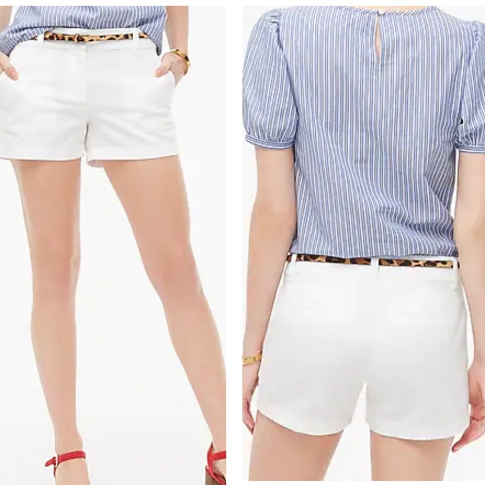 J Crew white 3.5” Classic chino short Sz 2